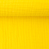 Musselin Double Gauze zitronen gelb