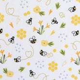 Baumwollstoff Webware Benen und Blumen weiß Swafing Tim