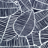 Canvas in Blau und weiß Blätter Mona Swafing Stoffmeisterei