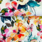 Baumwolljersey Aquarell Blumen lena Swafing