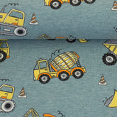 Sweat melange Baufahrzeuge Bagger salbei Nick Swafing