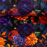 Steppsamt Samos Blumenmuster Dahlien Swafing