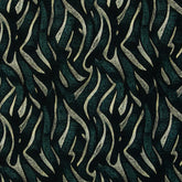 Modal French Terry Kairo petrol grafisches Muster Wellen Swafing