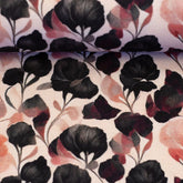 Baumwolljersey Kalamos japanischer Stil Blumen schwarz rosa Swafing