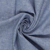 Leinen Baumwoll Mischgewebe Paul Swafing Streifen jeansblau meliert