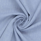 Leinen Baumwoll Mischgewebe Paul Swafing Fischgrät hellblau meliert