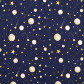 Baumwolljersey Sternenhimmel Weltall blau