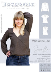 Papierschnittmuster Wickelbluse Sevilla meine Herzenswelt