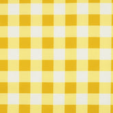 beschichtetet Baumwolle kariert gelb weiß