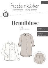 Papierschnittmuster Hemdbluse Damen Fadenkäfer