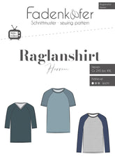 Papierschnittmuster Raglanshirt Männer Fadenkäfer