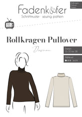 Papierschnittmuster Rollkragenullover Fadenkäfer