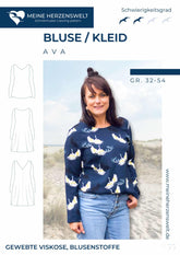 Schnittmuster Bluse Kleid Ava meine Herzenswelt