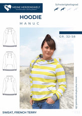 Papierschnittmuster Hoodie Manuc meine Herzenswelt Stoffmeisterei