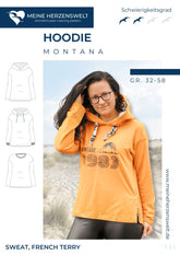 Papierschnittmuster Hoodie Montana meine Herzenswelt Stoffmeisterei