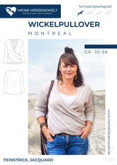 Papierschnittmuster Montral Wickelpullover meine Herzenswelt