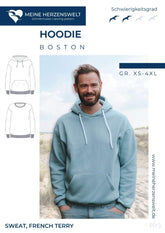 Schnittmuster Hoodie Boston Männer meine Herzenswelt