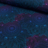 Jersey Mandala blau pink Farbverlauf