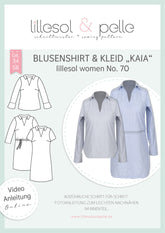 Papierschnittmuster Blusenshirt und Kleid Kaia Lilleso und Pelle