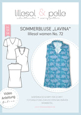 Papierschnittmuster Sommerbluse Lavina Lillesol & Pelle