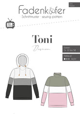 Papierschnittmuster Hoodie Toni Damen Fadenkäfer