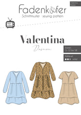 Kleid Valentina Papierschnittmuster Fadenkäfer