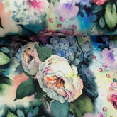 Alpenfleece mit Blumenmuster bunt - Stoffmeisterei