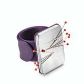 Armnadelkissen, magnetisch, pflaumenblau - Stoffmeisterei