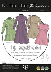 Ausgestelltes Kleid Inga Damen 32 - 58 Ki - ba - doo Papierschnittmuster - Stoffmeisterei