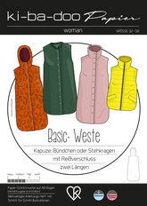 Basic Weste Damen 32 - 58 Ki - ba - doo Papierschnittmuster - Stoffmeisterei