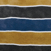 Baumwolljersey Achtung Baustelle Kombi Streifen senf blau Swafing - Stoffmeisterei