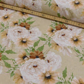 Baumwolljersey "Bohemian Blossom" - Allover Blüten beige - Stoffmeisterei