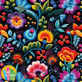 Baumwolljersey Floral Kaleidoscope - Stoffmeisterei