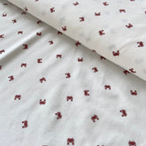 Baumwolljersey kleine Krabben naturweiß - Stoffmeisterei