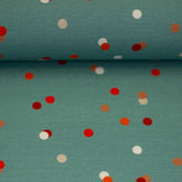 Baumwolljersey Pilzhausen Tupfen Eda & Mo salbei - Stoffmeisterei