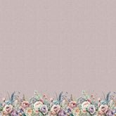 Baumwolljersey Shiny Blossom Bordüre altrosa Linen Jessy Sewing - Stoffmeisterei