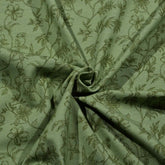 Baumwolljersey - Tropische Blumen Siluette grün - Stoffmeisterei