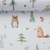 Baumwolljersey Waldtiere weiß - Stoffmeisterei