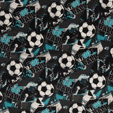 Baumwollwebware - Fußball dunkel - Swafing Tom - Stoffmeisterei