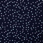 Baumwollwebware - Rose bunte Tupfen auf dunkelblau Swafing - Stoffmeisterei