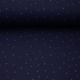 Baumwollwebware - Rose - rosa Tupfen auf dunkelblau Swafing - Stoffmeisterei