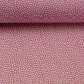 Baumwollwebware - weiß auf altrosa - Dotty Swafing - Stoffmeisterei