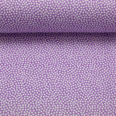 Baumwollwebware - weiß auf lila - Dotty Swafing - Stoffmeisterei