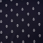 Bio Jacquard - Anker weiß auf dunkelblau - Stoffonkel - Stoffmeisterei