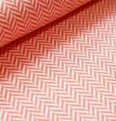 Bio Jacquard - Fischgrät koralle - Stoffonkel - Stoffmeisterei