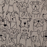 Canvas/ Dekostoff Hunde - natur - Stoffmeisterei