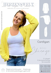 Cardigan Damen Gr. 32 - 58 - meine Chicago - Meine Herzenswelt - Papierschnittmuster - Stoffmeisterei