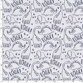 Heavy Sweat grau mit Dinos angeraut - Stoffmeisterei