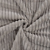 Kuschelfleece - Teddyfleece - Plüsch Stripes taupe - Stoffmeisterei