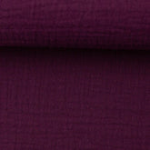 Musselin Double Gauze dunkle beere - Stoffmeisterei